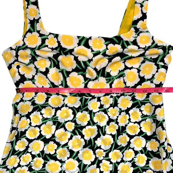 NWT Diane Von Furstenberg for Target 90s Yellow Poppy Floral Mini Dress Size 2 - Picture 12 of 13